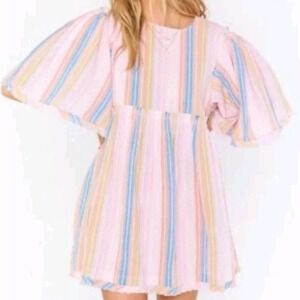 Show Me Your Mumu Women's Babydoll Dress Size Large‎ Mini Paradise Stripe